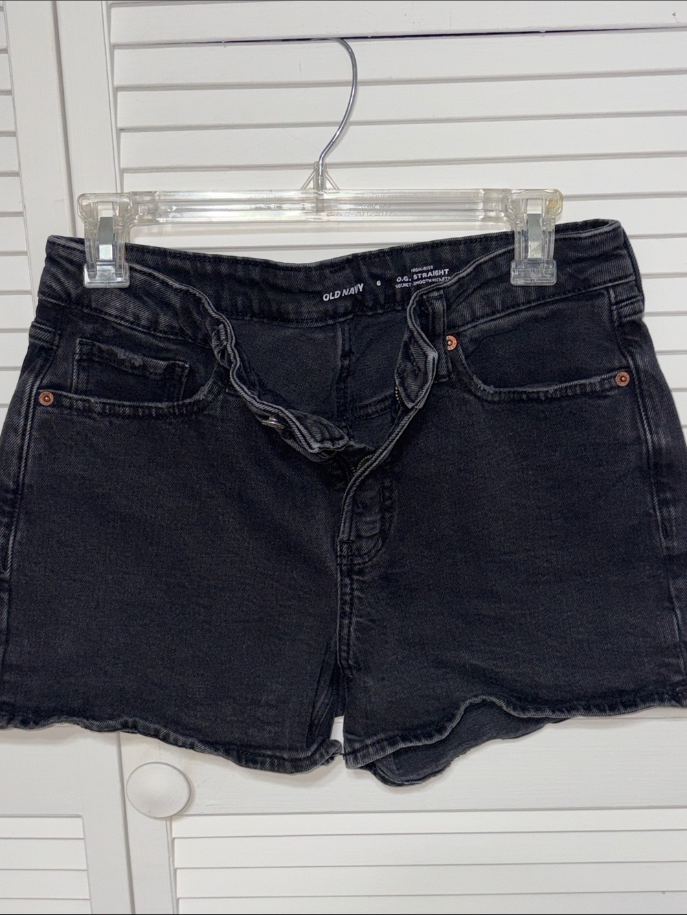 Old Navy Black High Rise Denim Shorts